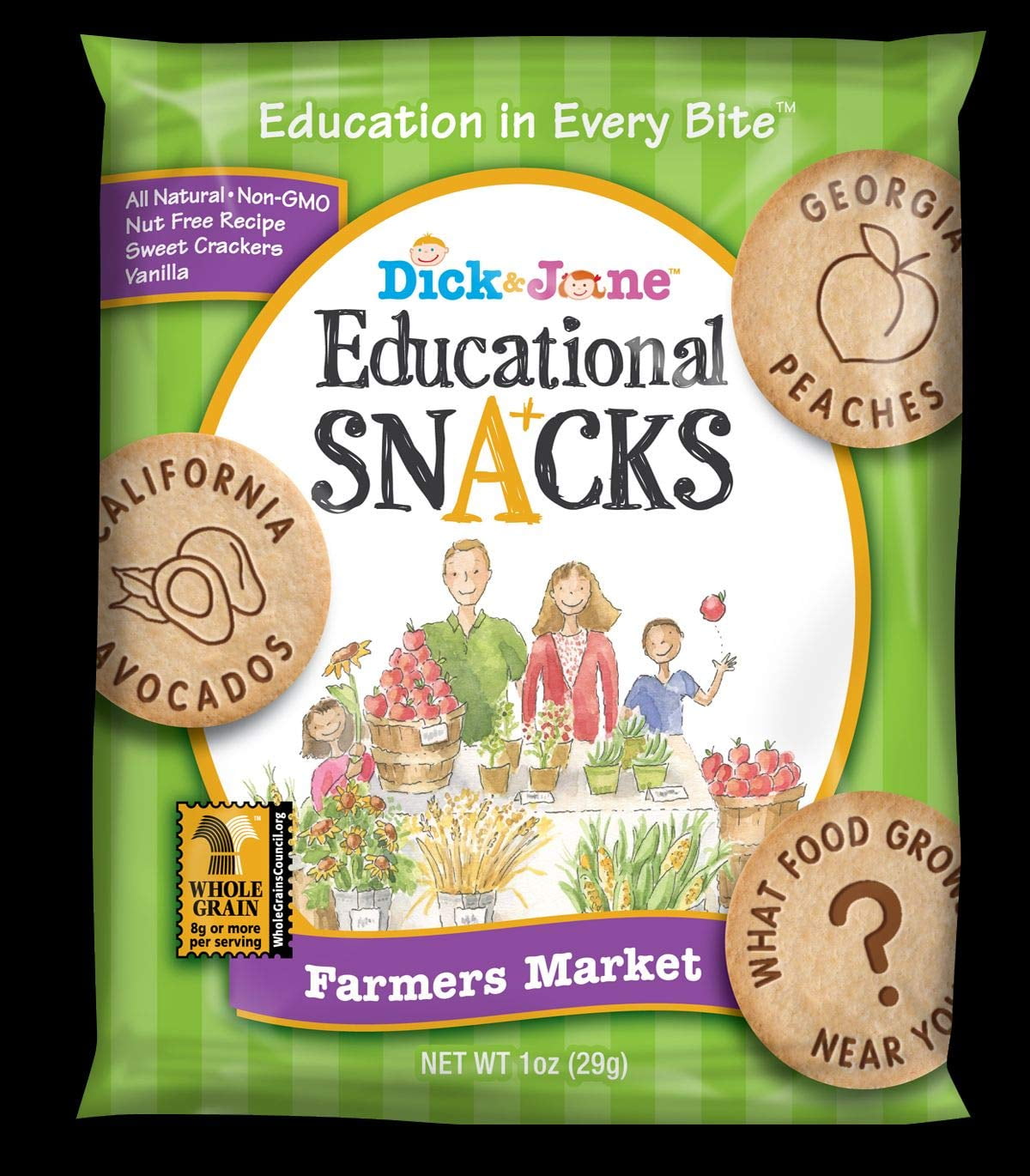 Dick And Jane Farmers Market Vanilla Snacks, 1 Ounce, 120 per Case