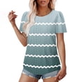 thumbnail image 5 of Womens T Shirts Loose V Neck Short Sleeve Tunic Tops for Women 3Xl Womens Tops Dressy Casual Short Sleeve Zipper Generic Brand Tops for Women, 5 of 5
