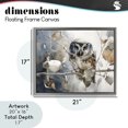 thumbnail image 4 of Stupell Industries Farmhouse Hoot Owl on Autumn Branch Gray Floating Frame Canvas Art, 21 x 17, by Franklyn Gregory, 4 of 8