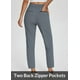 thumbnail image 5 of Pantalones BALEAF para mujer, elástico, de trabajo, con bolsillos, gris oscuro, talla M, 5 of 7