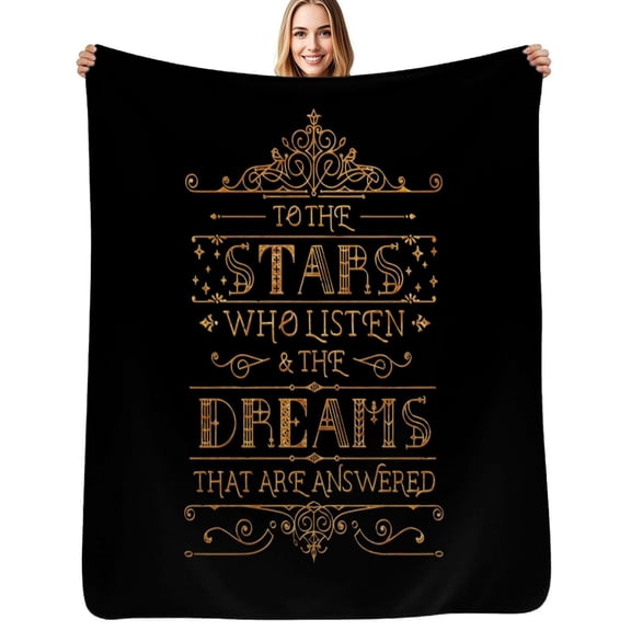 To the stars who listen Flannel Blanket Warm Soft Bedding Throws Winter Camping Chair Sofa Bed