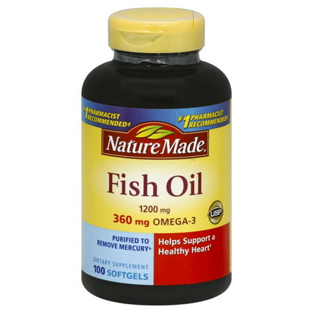 Nature Made Fish Oil Omega-3 Softgels, 1200 Mg, 100 (Best Fish For Inflammation)