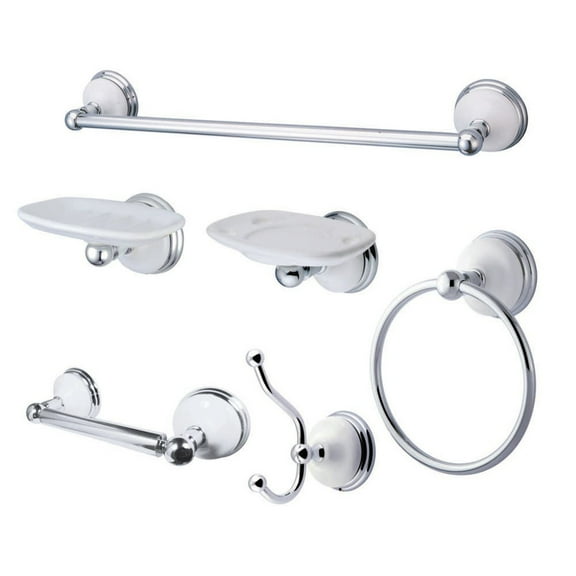 Kingston Brass Victorian Standard Mount 6 Piece Bathroom Accessory Set