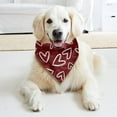 thumbnail image 3 of Sulaicai Valentine's Day Dog Bandana Triangle Pet Scarf Red Pink Heart Love Pattern Valentine Adjustable Bandanas for Small Medium Large Dogs, 3 of 8