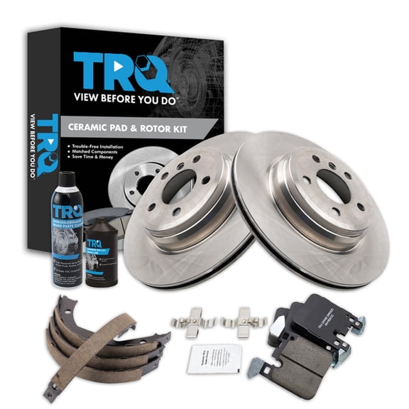 TRQ Rear Brake Pad & Rotor Kit Fits 2012-2020 BMW