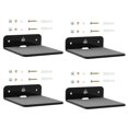 thumbnail image 1 of 4X Wall Shelf Speaker Stand, Small Wall Shelf Speaker Mount for Bluetooth Speaker, Cell Phones(Black), 1 of 7