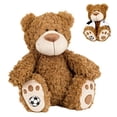 thumbnail image 1 of Buddy Balls Plush Teddy Bear Convertible Toy Soccer Ball-Vic, Brown/Black/White, 1 of 2