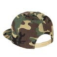 thumbnail image 4 of 2-pack Classic Snapback Hat Cap Hip Hop Style Flat Bill Blank Solid Color Adjustable Size Black & Woodland, 4 of 6