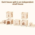 thumbnail image 2 of Spacious Rabbit Castle Hideout - Wooden Bunny House for Indoor Play - 5 Houses - Nut Castle, 2 of 4