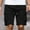 24#Black, variant on Men's Summer Polyester Casual Shorts with Pockets - Loose Fit Multi-Pocket Athletic Workwear Pants for Running, Gym, Beach, Daily Activities