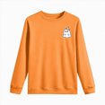 thumbnail image 5 of sdbrld Boys Halloween Ghost Print Shirt Trick or Treat Long Sleeve T-Shirt Boo Tee Top Kids Winter Clothes Orange Sizes 5-6 Years, 5 of 9