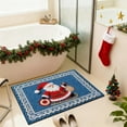 thumbnail image 5 of Nkmbld Christmas Doormat, Xmas Front Door Welcome Mats, Non-Slip Santa Claus Floor Mat, Washable Carpet for Bathroom, Kitchen, Entryway, Blue, 5 of 8