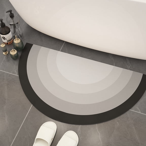 Zhuge Bathroom Rug Mat , Non-Slip Plush Shaggy Bath Carpet, Machine Wash Dry, Bath Mats for Bathroom Floor, Tub and Shower, Bathroom Runner Bathmat Accessories Decor 15*23inch (Black)