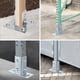 thumbnail image 5 of Paquete de 8 – Canal de base de poste de 4 agujeros cuadrado de 6 pulgadas para toda la orientación lateral del canal de puntal de 1-5/8 pulgadas – Electrogalvanizado resistente (8), 5 of 5