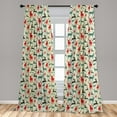 thumbnail image 5 of Ambesonne Deer Curtains, Wooden Winter Animals, Pair of 28"x63", Multicolor, 5 of 5