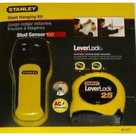 Stanley Shelf Hanging Kit With Stud Finder And 25 Tape Measure Tool Set