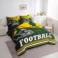 thumbnail image 3 of jejeloiu Football Sport Game 7pcs Bedding Comforter Set,American Rugby City Queen Bedding Sets For Men Women Reversible, 3 of 8
