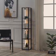 FENLO Fancy Display Shelves with LED, Modern Display Shelf with Lighting, 3-in-1 Dimmable Curio Cabinet