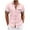 Pink, variant on Mens Button Down Cotton Linen Shirt Short Sleeve Casual Lightweight Summer Beach Shirts Vacation Wedding Tops