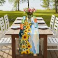 thumbnail image 4 of Sunflower Mountain 120 Inch Table Runner, Summer Watercolor Botanical Farmhouse Dresser Scarf Cotton & Linen Tablerunner for Dining/Kitchen Island/Holiday Party Décor 13" x 120", 4 of 9