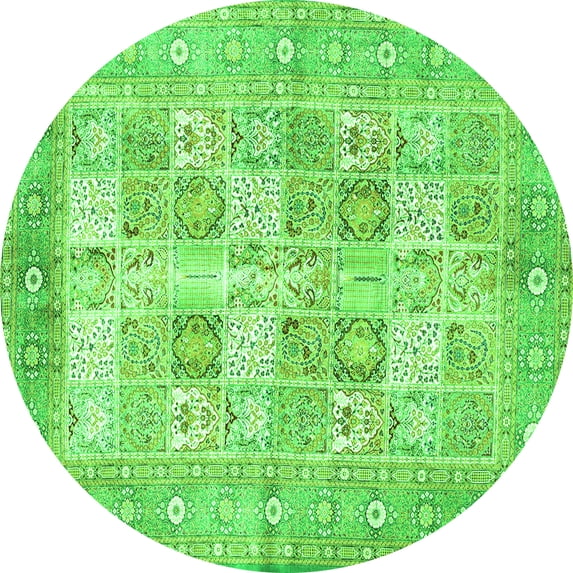 Ahgly Company Indoor Round Persian Green Traditional Area Rugs, 6' Round
