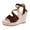 Coffee, variant on Womens Leopard Espadrilles Wedge Dress Sandals Stylish Casual Suede Peep Toe Ankle Strap Chunky Ultra High Heels Platform Dressy Summer Shoes Black Size 9