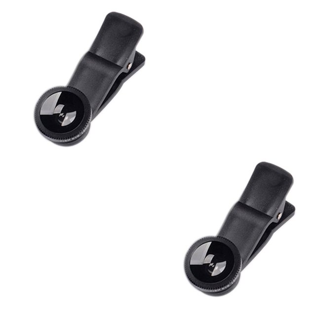 Inteprter Kit de lentes con clip para cámara de teléfono inteligente universal 3 en 1 Lente ojo de pez de 180 ° Lente gran angular 0,67X Type6 NO6