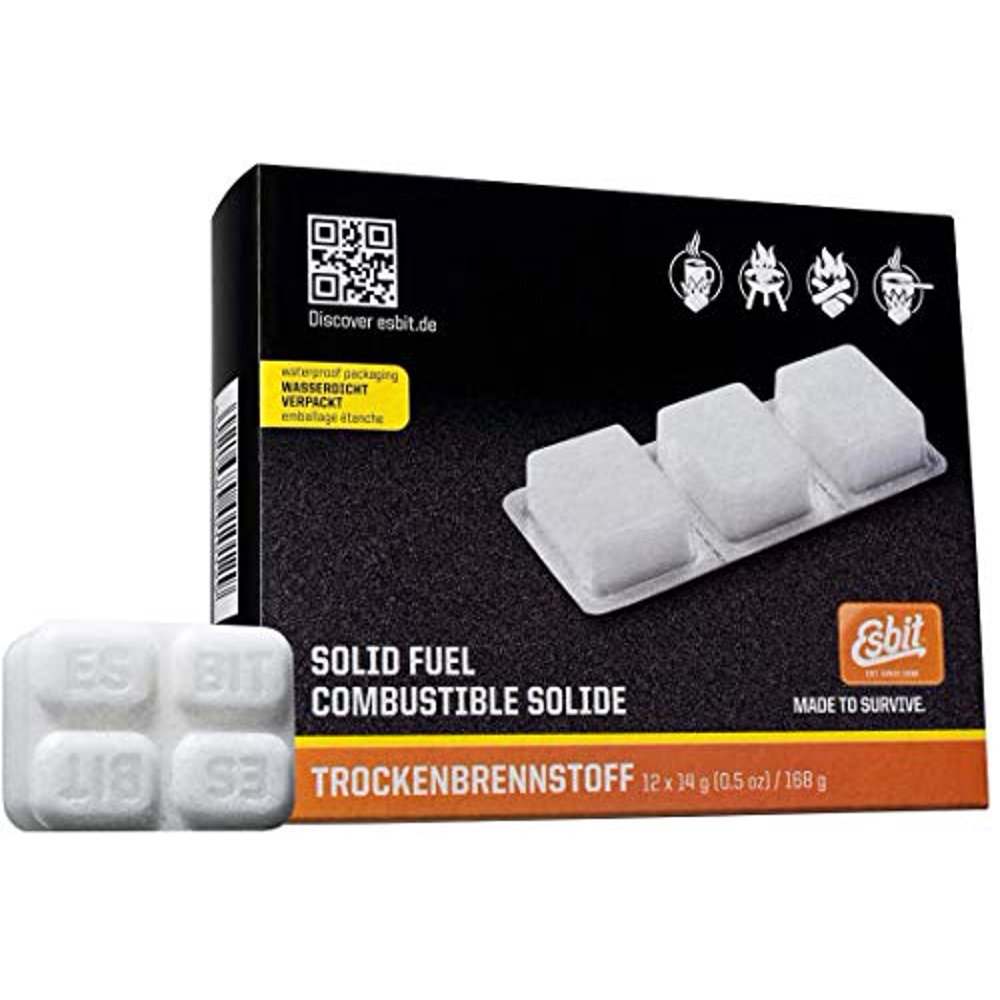 Esbit 1300Degree Smokeless Solid 14g Fuel Tablets for Backpacking