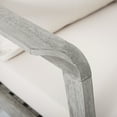 thumbnail image 5 of Acacia Wood Outdoor  Club Chair with Cushions and Woven Back, Light Grey, 5 of 13