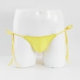 thumbnail image 3 of Arnsht Men's Sexy Erotic Thong Low Rise G-String Pouch Soft Breathable T-Back Underwear Bikini Yellow Free Size, 3 of 5