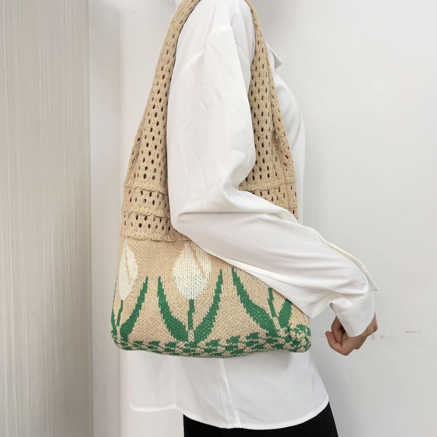 Kukuzhu Fairy Tote Bag Aesthetic Tote Bag Y2k Bag Tote Bag Aesthetic Y2k Crochet Tote Bag Aesthetic