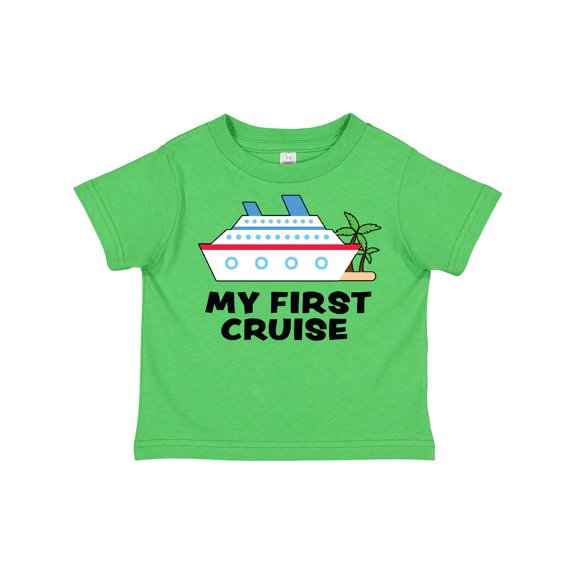 Inktastic My First Cruise with Cruise Ship and Palm Trees Boys or Girls Toddler T-Shirt