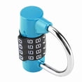 thumbnail image 2 of Candado de combinación de 4 dígitos para maleta de viaje, taquilla de gimnasio, cerradura de seguridad con contraseña, color azul, 2 of 14