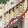 thumbnail image 7 of Artificial Christmas Garland - Twisted Rattan Branch Berry Cane, Plastic Leaves, Bendable for Indoor and Outdoor Decor, Wreaths, Doors, Mantels, Weddings, Stages, 7 of 7