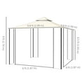 thumbnail image 3 of Outsunny 10'x10' Soft-top Patio Gazebo Deck Canopy, Cream, 3 of 10