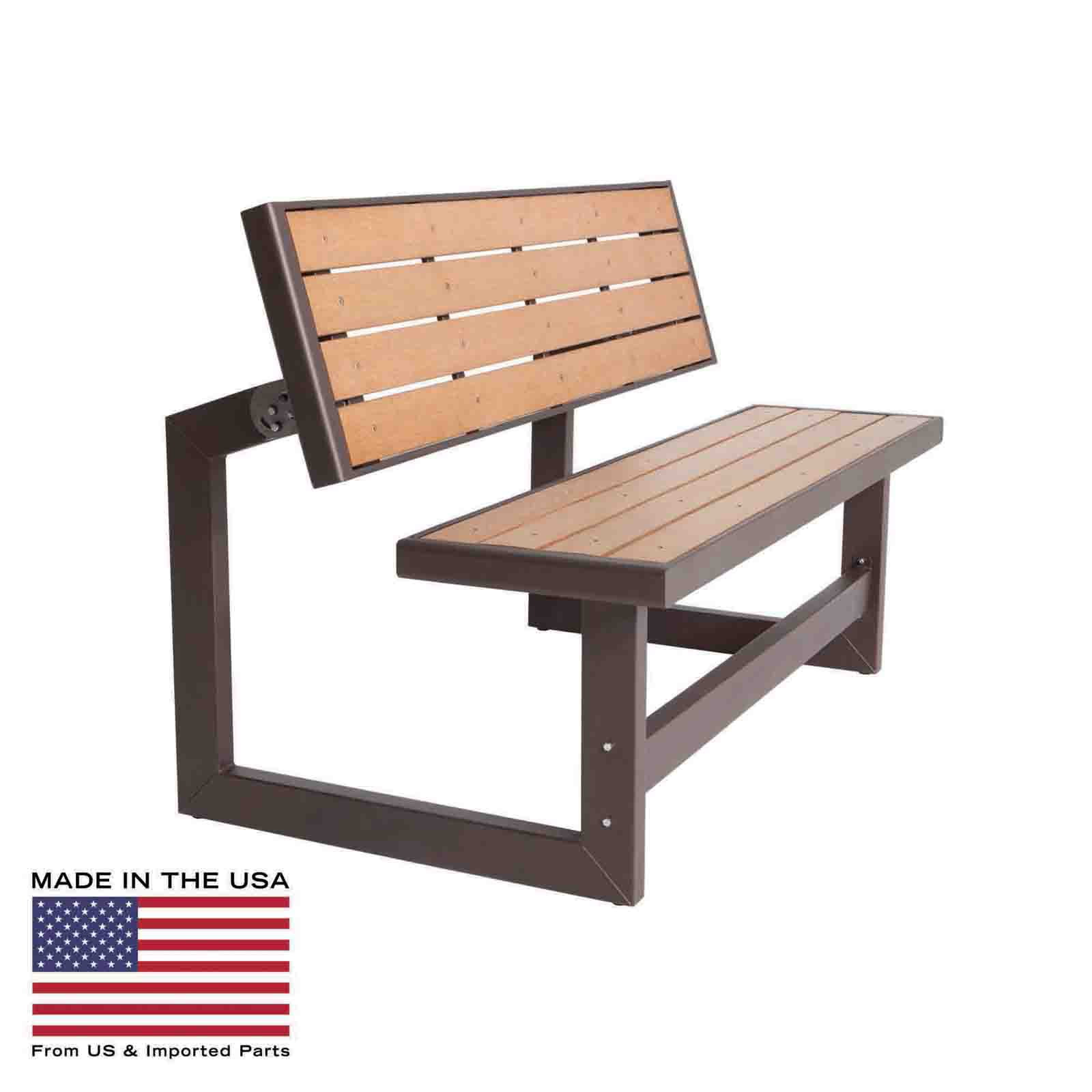 Lifetime Products Brown Wood Grain Convertible Bench - 3