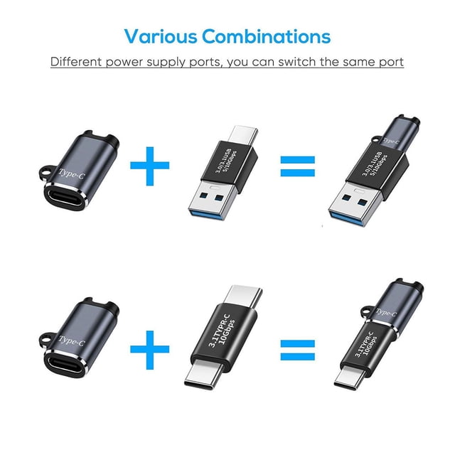 Conector de cable USB 3.0 tipo C de 10 Gbps con orificio para cordón para Garmin Fenix 7/7S/7X