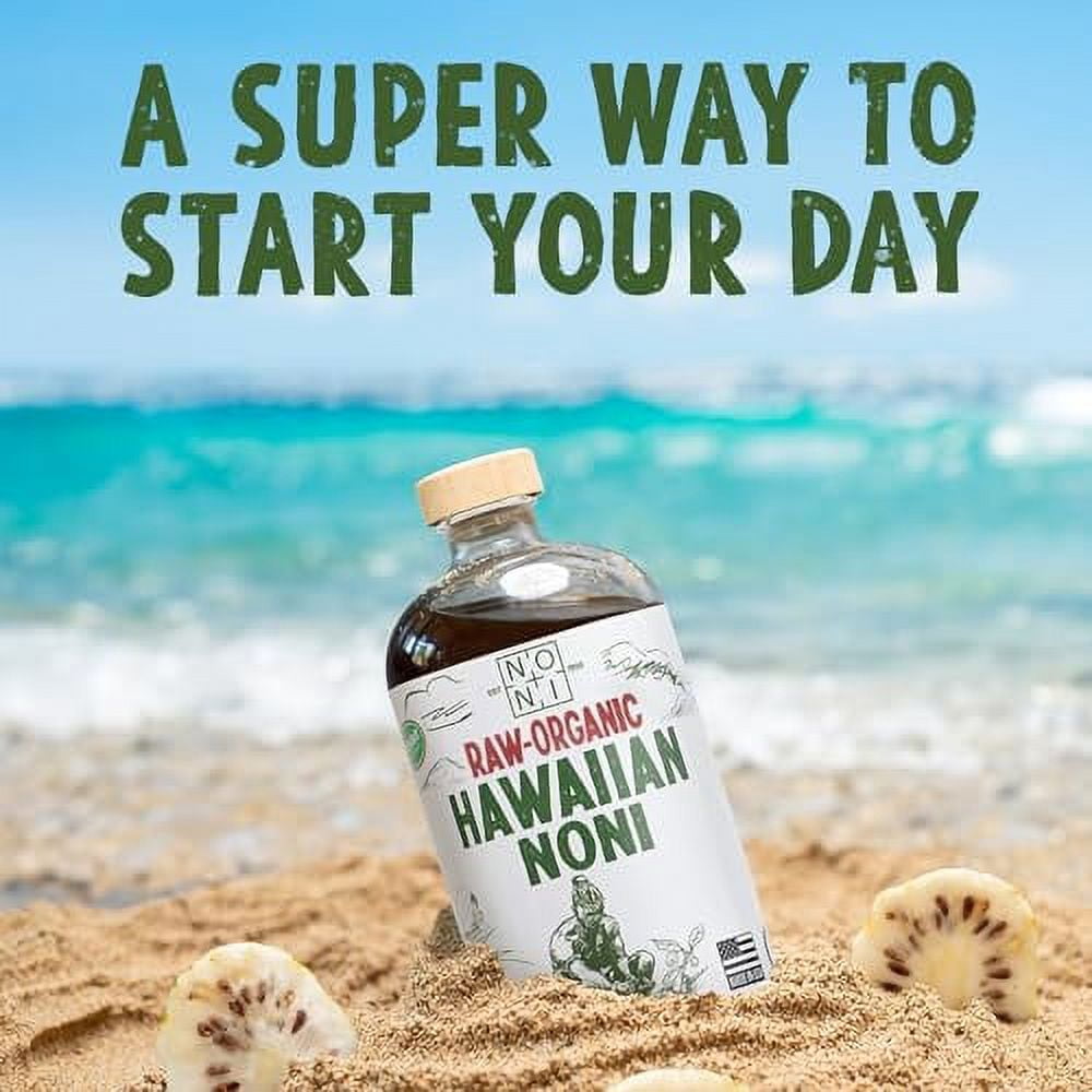 Healing Noni - Raw Organic Hawaiian Noni Juice - 1 Pack of 32oz Glass Bottles