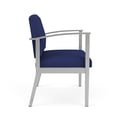 thumbnail image 2 of Amherst Steel Reception Waiting Room Bariatric Chair / Silver Steel / Blue, 2 of 3
