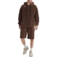 thumbnail image 2 of Ceisia Men's Loose Fit Fleece Hooded Long-Sleeve Top & Shorts Set | Casual Warm Two-Piece Outfit Gifts, 2 of 9