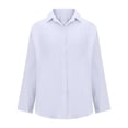 thumbnail image 6 of Timegard Womens Shirts Button up Lapel Neck Solid Color Long Sleeve Tops Fall Casual Loose Tops Cardigan, 6 of 7