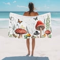 thumbnail image 3 of Beach Towel Mushrooms Bath Pool Towels Butterflies Star Plant Absorbent Beach Towel Soft Large Quick Dry Lightweight Camping Travel Sports Yoga Gym Swim Towels for Adult 35x70 Inch, 3 of 9