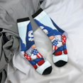 thumbnail image 5 of Gukieu Cute Gnomes in USA Print Contrast Color Mid-calf Socks, Sweat-wicking Athletic Socks, Unisex Clothing Accessories, 5 of 6
