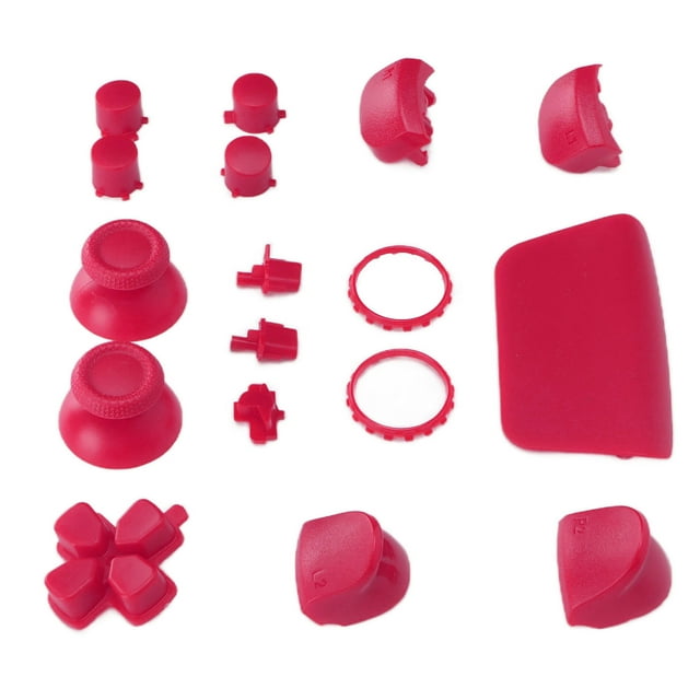 Replacement Button Set, Key Replacement Shell Multi Color For PS5 Controller For PS5 Gamepad Handle Accessories Transparent White,White,Black,Red,Blue,Pink