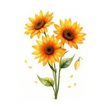 Diamond Art Kit for Adults, Sunflower Trio Blossoms Art Diamond Painting for Adults Beginners, 5D DIY Diamond Art Painting Kits, Colorful Diamond Painting Craft for Home Decor 12x16