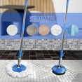 thumbnail image 7 of Mop and Bucket with Wringer Set, Spin Mop and Bucket with Wheels for Easy Moving, Spin Mop Bucket Floor Cleaning System with 5 Microfiber Mop Refills & 1 Floor Brush Head, 7 of 7