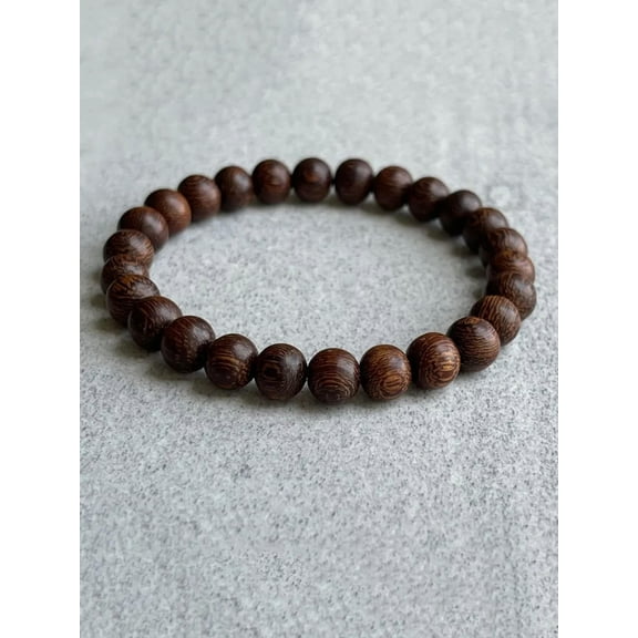 QQTDFG Wooden Brown Minimalist Beaded Bracelet Bead-string Bracelet Jewelry Accessory-default
