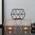 thumbnail image 1 of CNKOO Nordic Style 3D Geometric Wrought Rack Candle Holder Candlestick Home Decoration, 1 of 4
