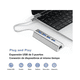 thumbnail image 2 of Adaptador USB-C a Ethernet Gigabit 5 en 1 Hub USB 3.0 con RJ45 y HDMI 4K Malubero Plateado, 2 of 4