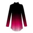 thumbnail image 4 of Ydkzymd Thin Long Sleeve Shirts Women Black color block Thermal Womens Workout Shirts Plus Size Plain Trendy Tunic Tops Turtleneck Petite Tie Dye Blouses L, 4 of 4